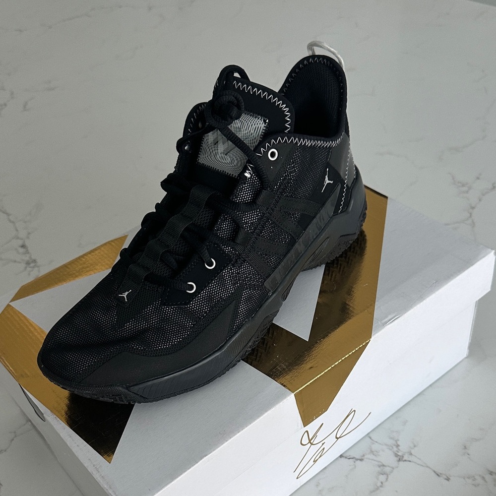 Nike Jordan One Take II in Black and Metallic Silver